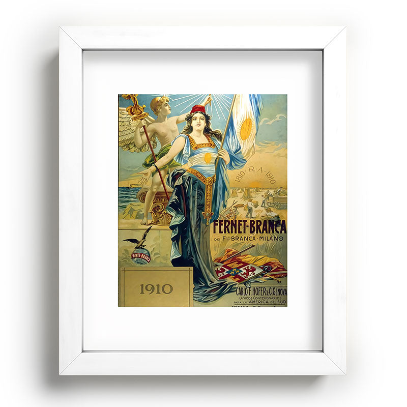 1910 Fernet Branca Liqueur Aperitif Advertisement Framed Art Print