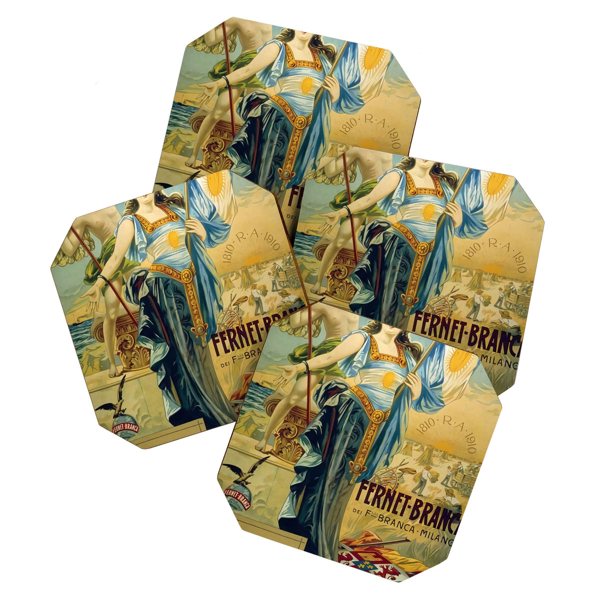 1910 Fernet Branca Liqueur Aperitif Advertisement Coaster