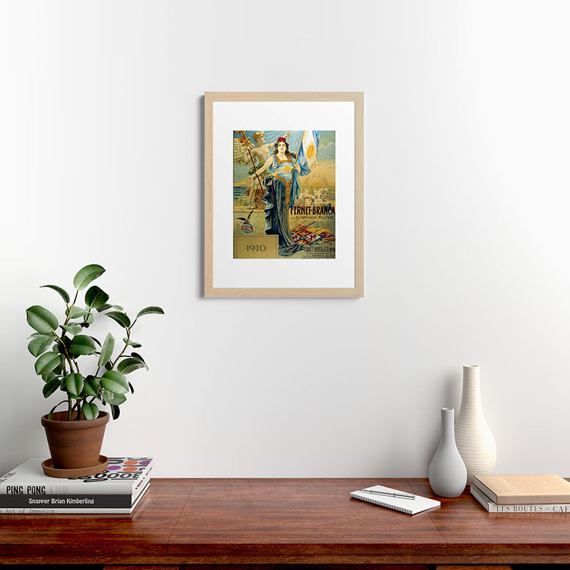 1910 Fernet Branca Liqueur Aperitif Advertisement Framed Art Print