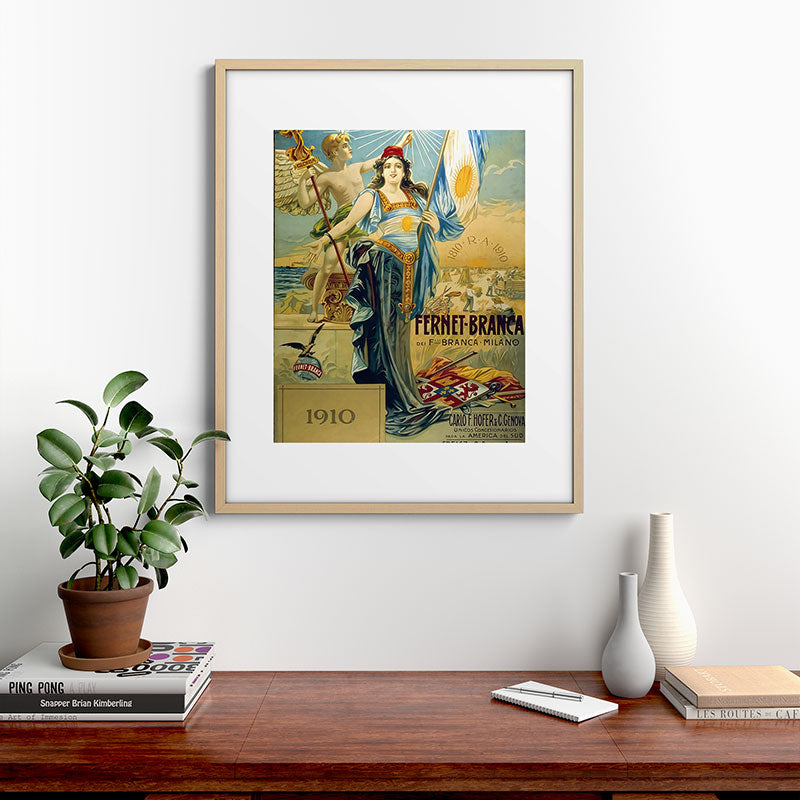 1910 Fernet Branca Liqueur Aperitif Advertisement Framed Art Print