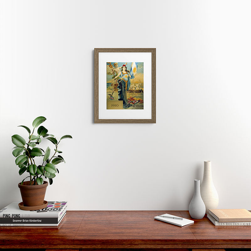 1910 Fernet Branca Liqueur Aperitif Advertisement Framed Art Print