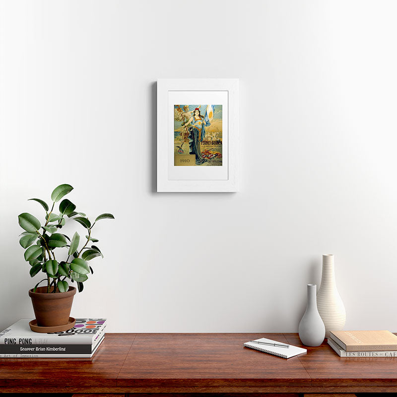 1910 Fernet Branca Liqueur Aperitif Advertisement Framed Art Print