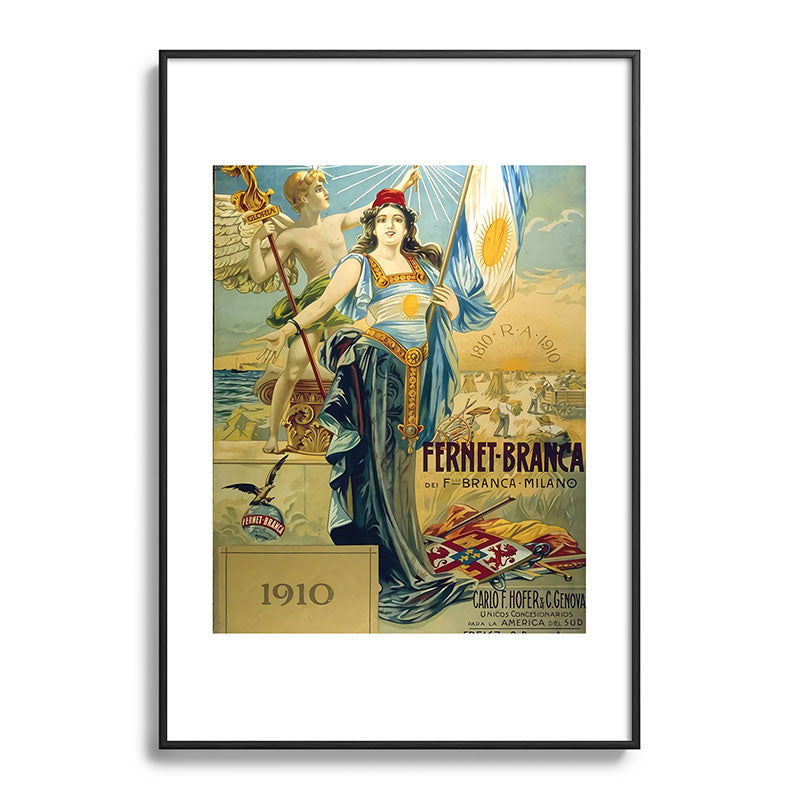 1910 Fernet Branca Liqueur Aperitif Advertisement Framed Art Print