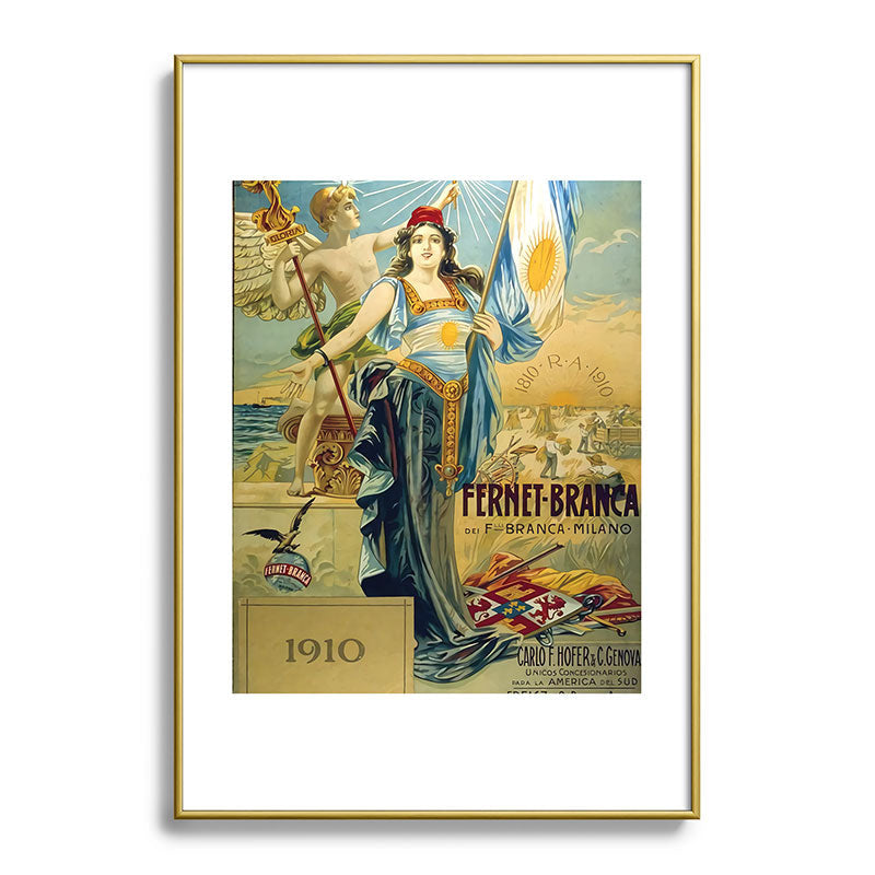 1910 Fernet Branca Liqueur Aperitif Advertisement Framed Art Print