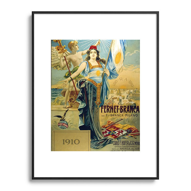 1910 Fernet Branca Liqueur Aperitif Advertisement Framed Art Print