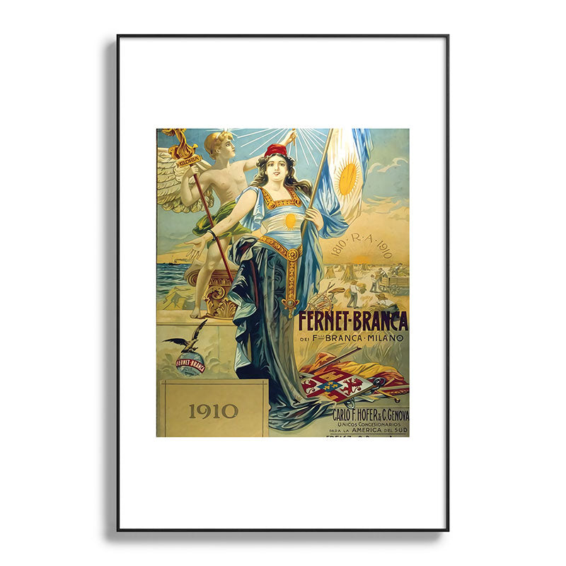 1910 Fernet Branca Liqueur Aperitif Advertisement Framed Art Print