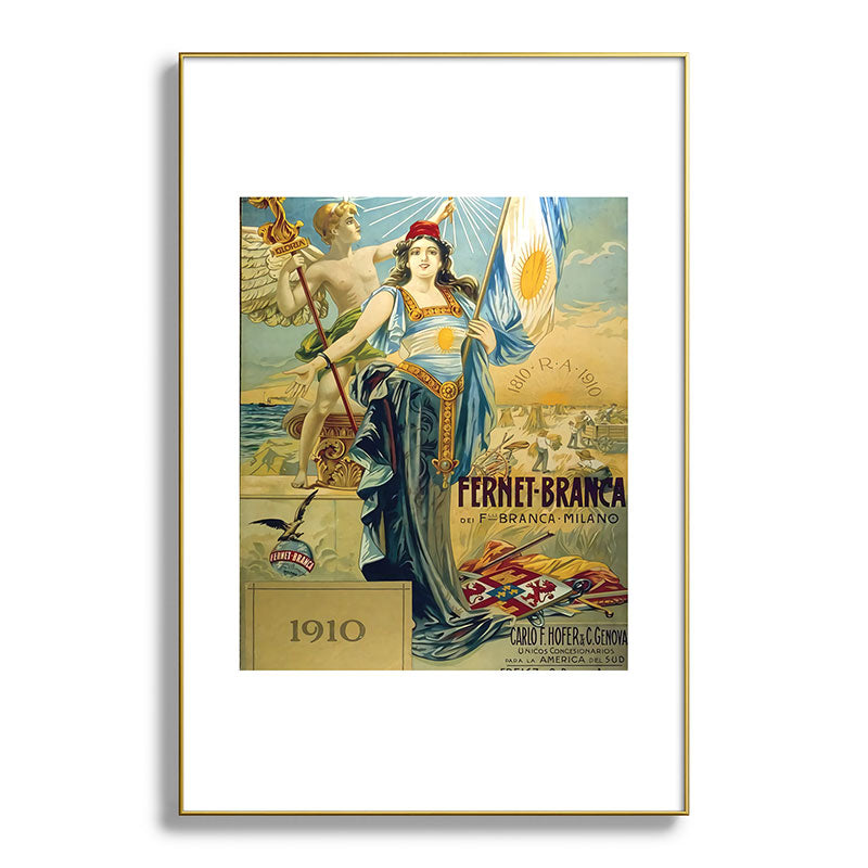1910 Fernet Branca Liqueur Aperitif Advertisement Framed Art Print
