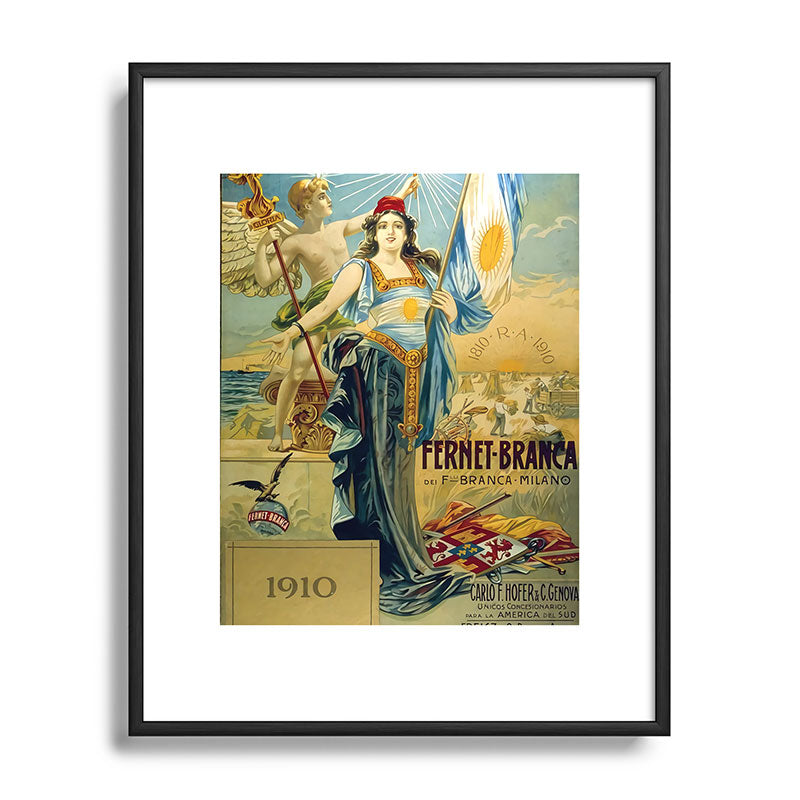 1910 Fernet Branca Liqueur Aperitif Advertisement Framed Art Print