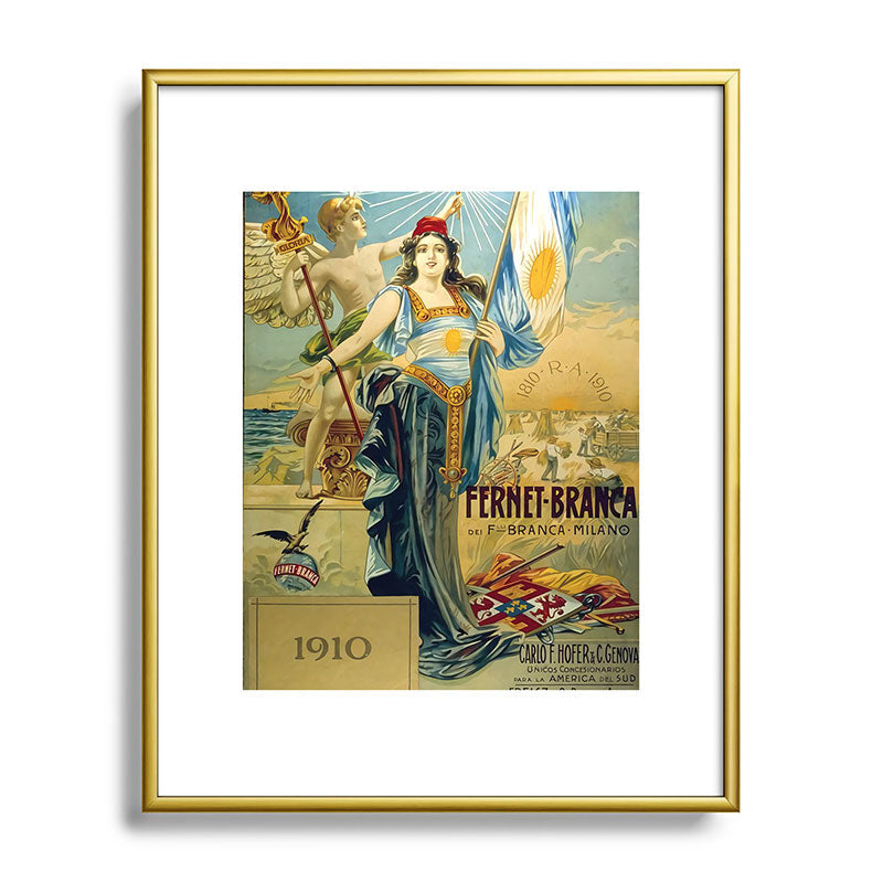 1910 Fernet Branca Liqueur Aperitif Advertisement Framed Art Print