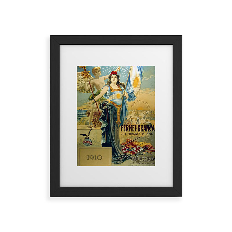 1910 Fernet Branca Liqueur Aperitif Advertisement Framed Art Print