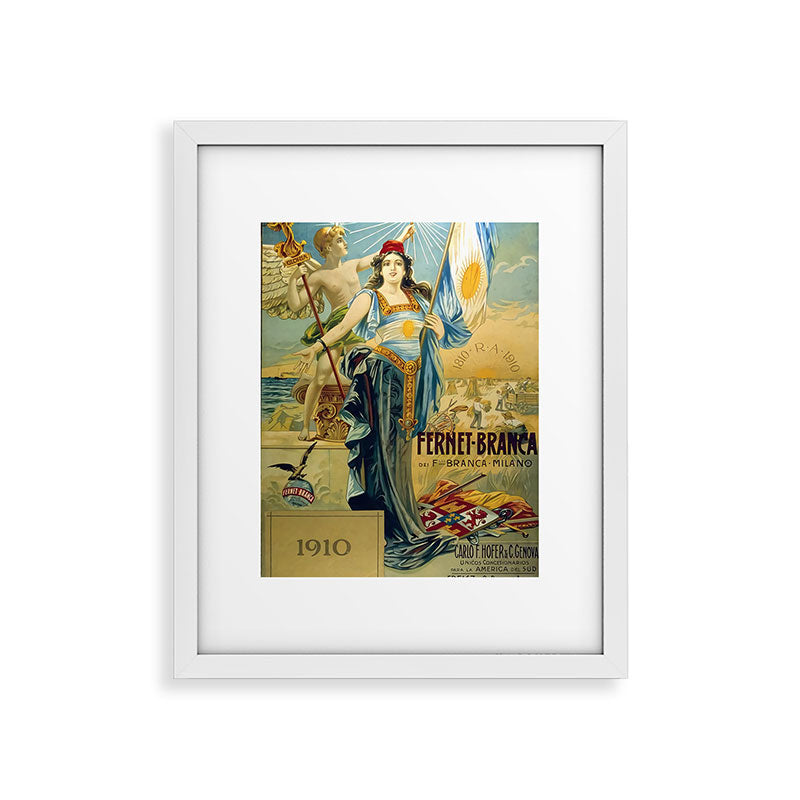 1910 Fernet Branca Liqueur Aperitif Advertisement Framed Art Print