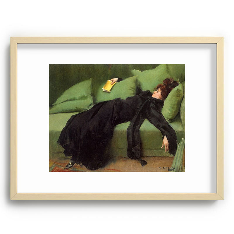 A Decadent Girl - Ramon Casas Framed Art Print