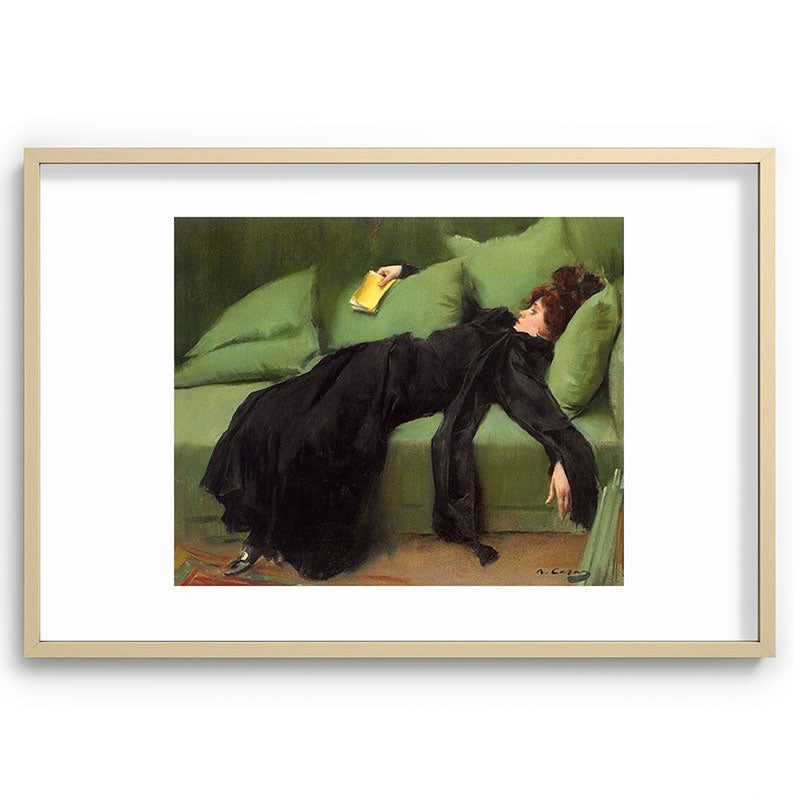 A Decadent Girl - Ramon Casas Framed Art Print