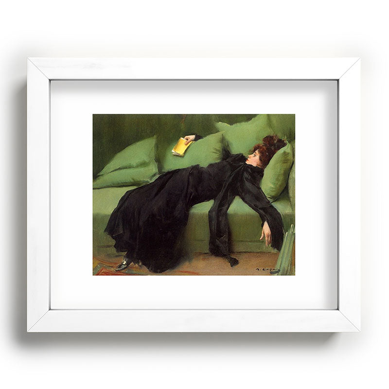 A Decadent Girl - Ramon Casas Framed Art Print