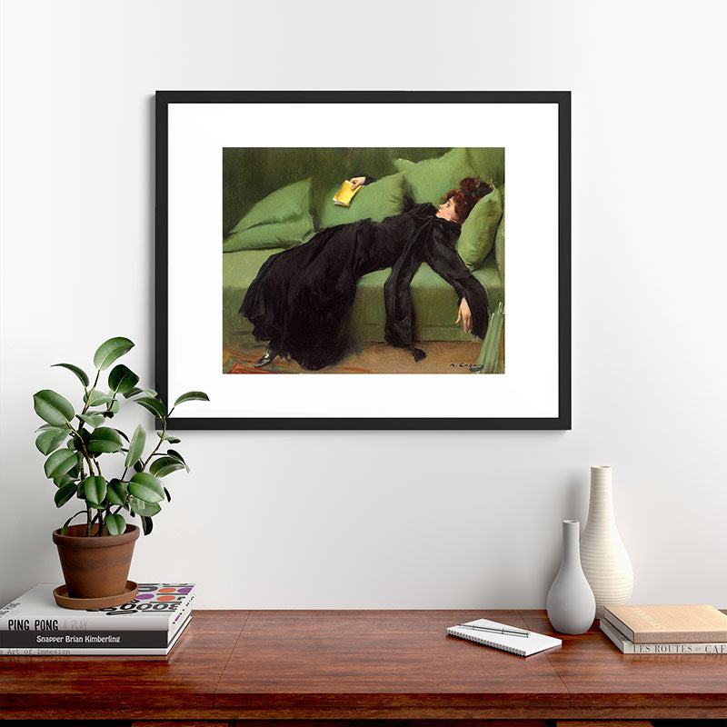 A Decadent Girl - Ramon Casas Framed Art Print