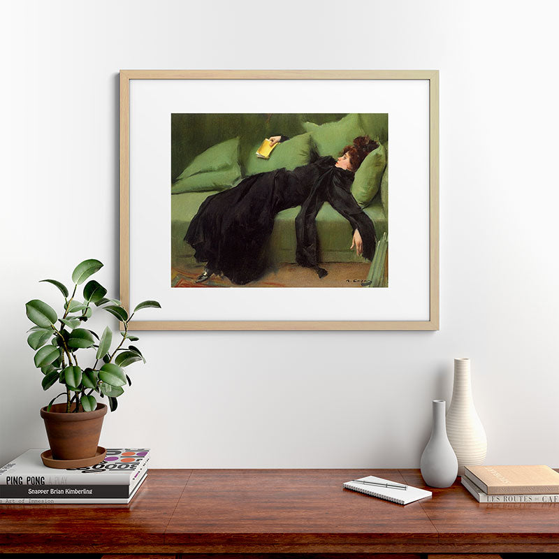 A Decadent Girl - Ramon Casas Framed Art Print