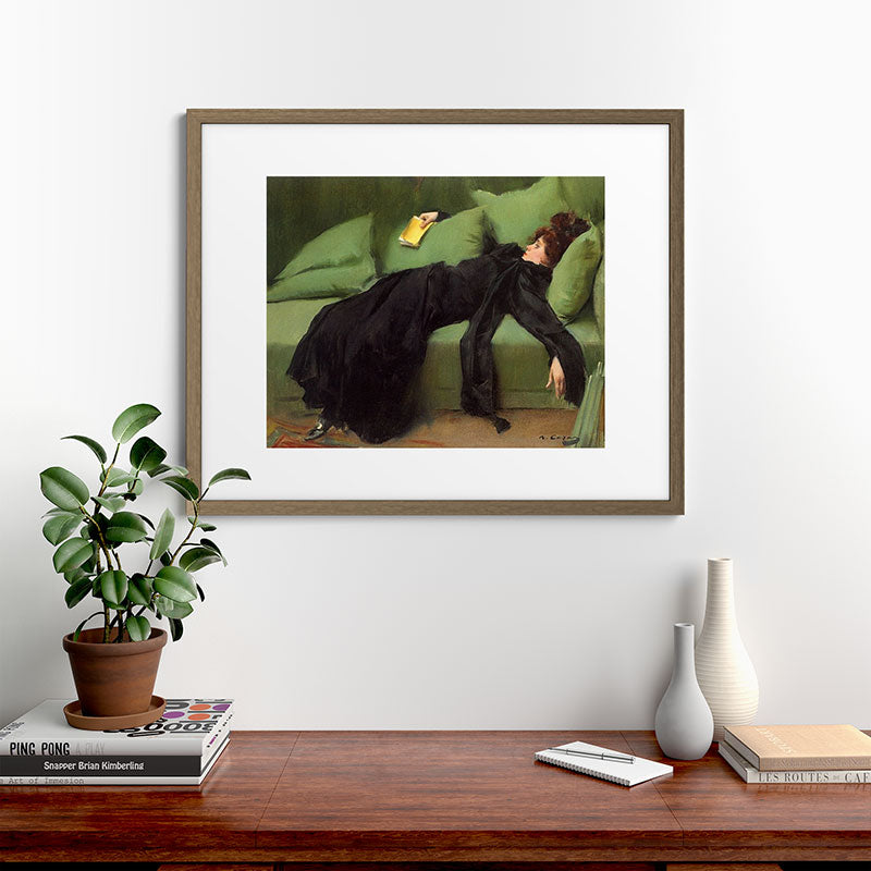 A Decadent Girl - Ramon Casas Framed Art Print