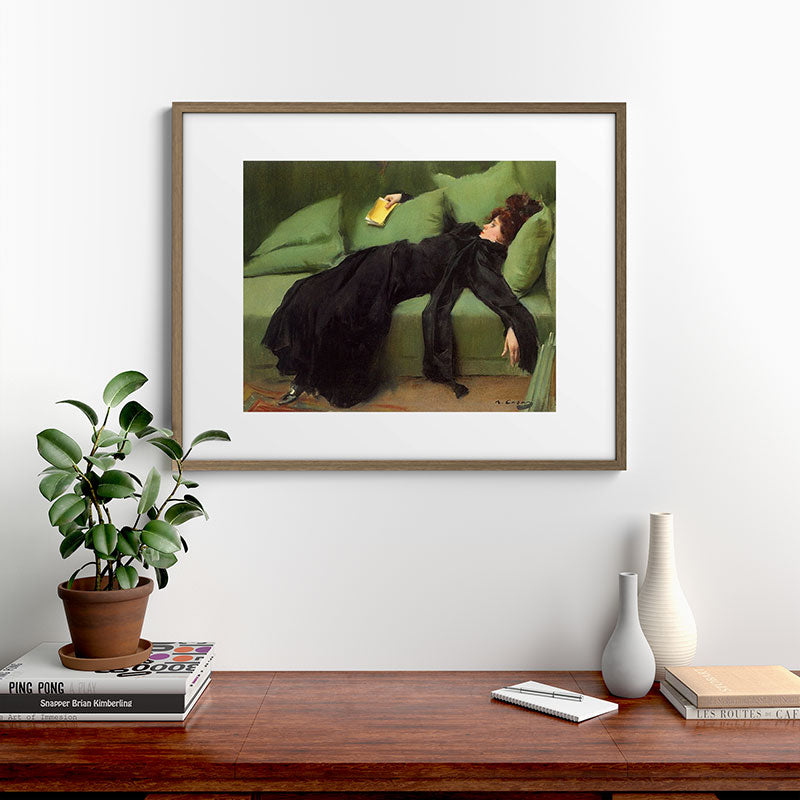 A Decadent Girl - Ramon Casas Framed Art Print