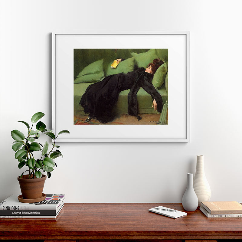 A Decadent Girl - Ramon Casas Framed Art Print