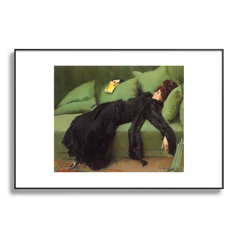 A Decadent Girl - Ramon Casas Framed Art Print