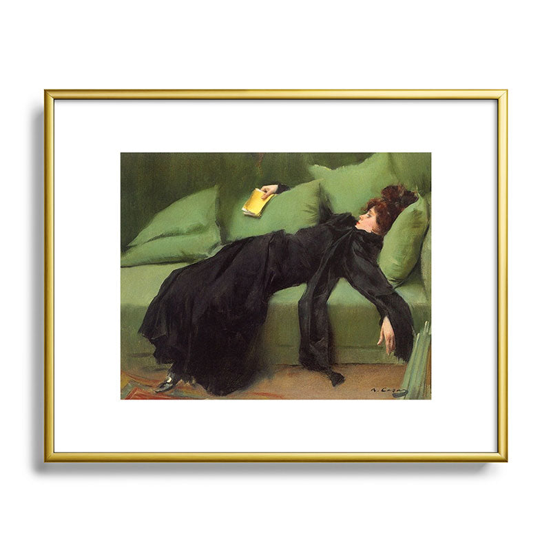 A Decadent Girl - Ramon Casas Framed Art Print