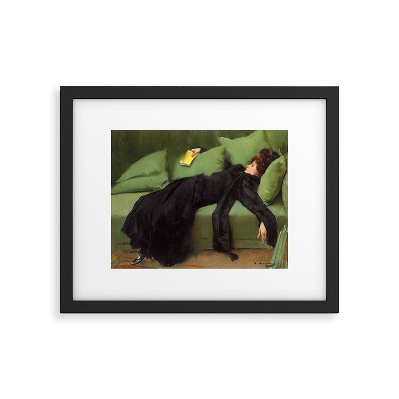 A Decadent Girl - Ramon Casas Framed Art Print