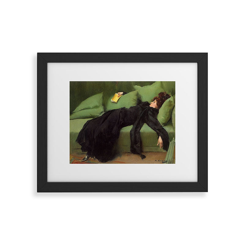A Decadent Girl - Ramon Casas Framed Art Print