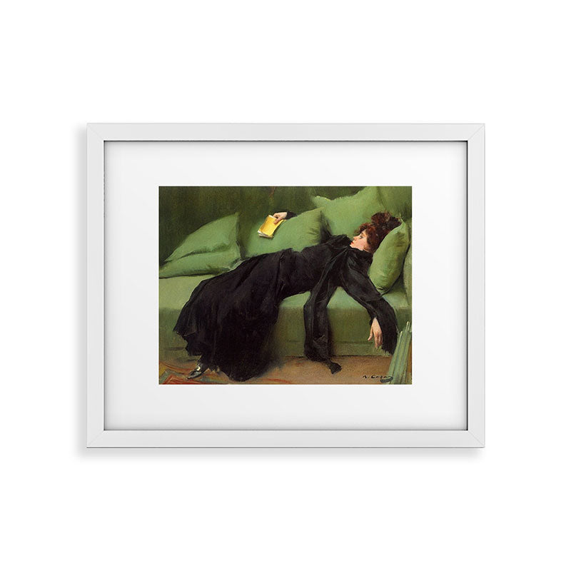 A Decadent Girl - Ramon Casas Framed Art Print