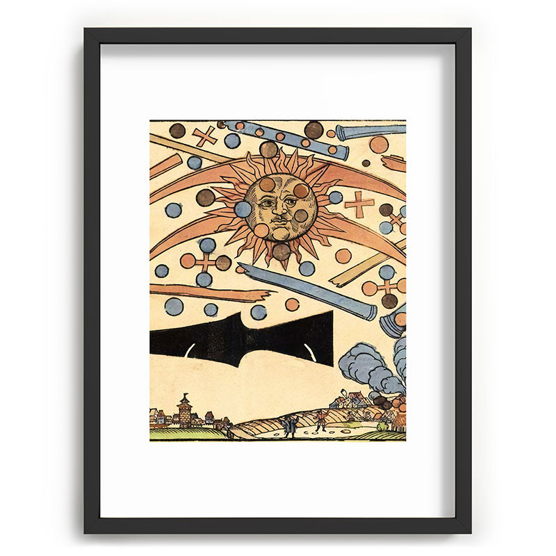 1561 Celestial Phenomenon over Nuremberg Framed Art Print