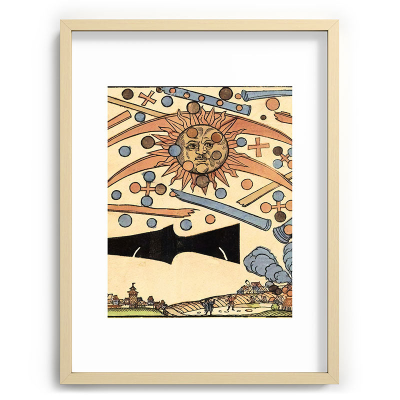 1561 Celestial Phenomenon over Nuremberg Framed Art Print