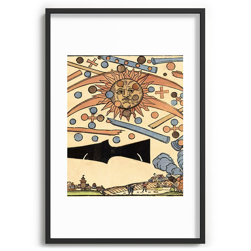 1561 Celestial Phenomenon over Nuremberg Framed Art Print