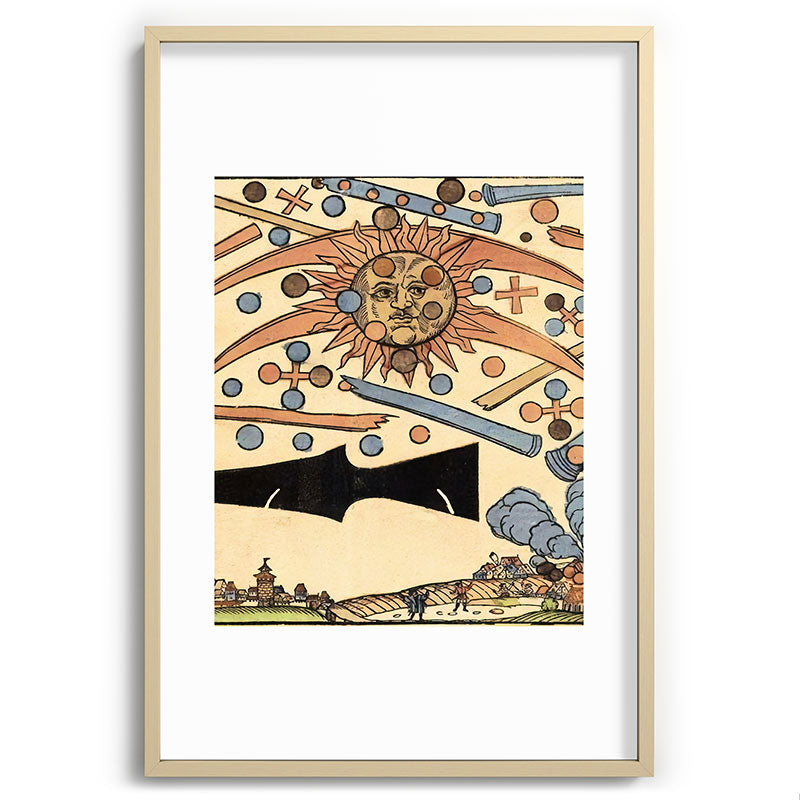 1561 Celestial Phenomenon over Nuremberg Framed Art Print