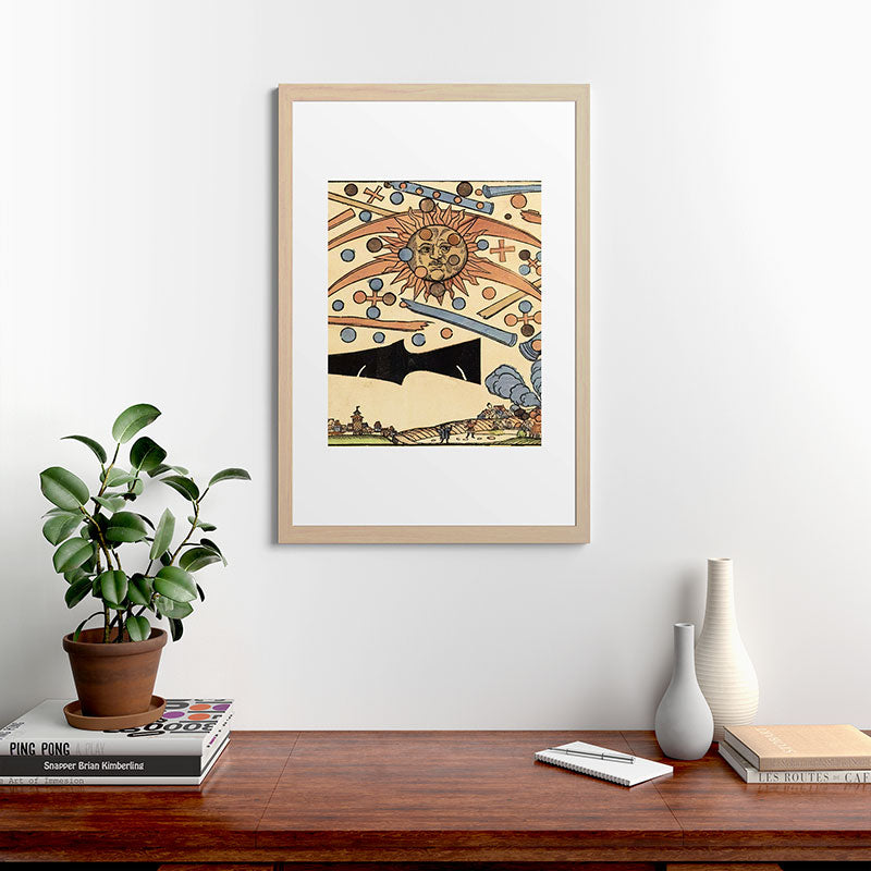 1561 Celestial Phenomenon over Nuremberg Framed Art Print