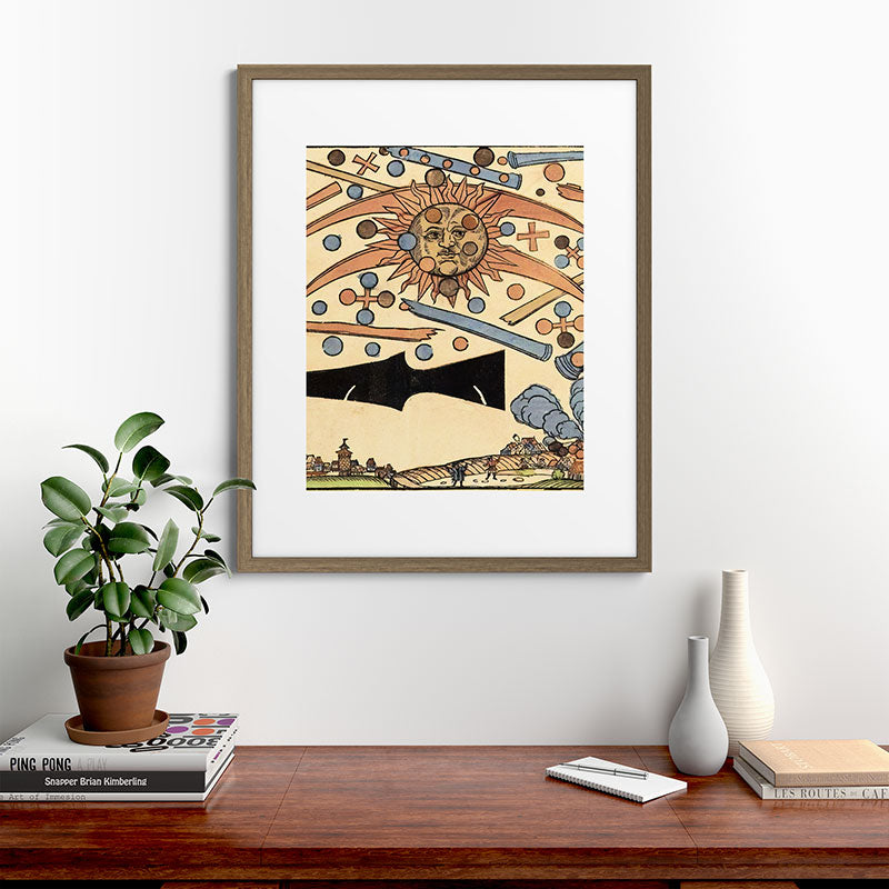 1561 Celestial Phenomenon over Nuremberg Framed Art Print