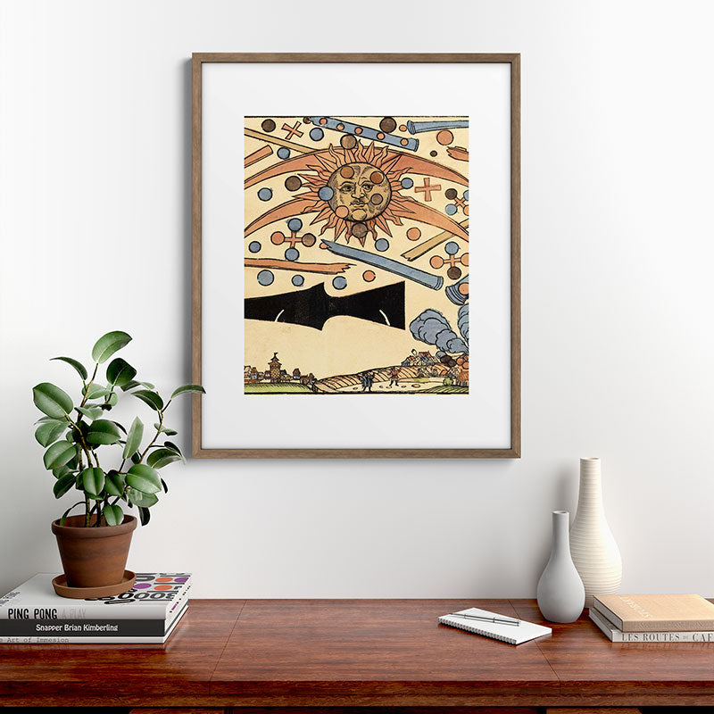 1561 Celestial Phenomenon over Nuremberg Framed Art Print