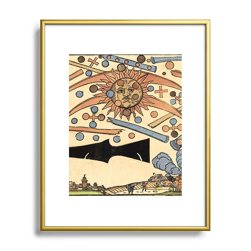 1561 Celestial Phenomenon over Nuremberg Framed Art Print