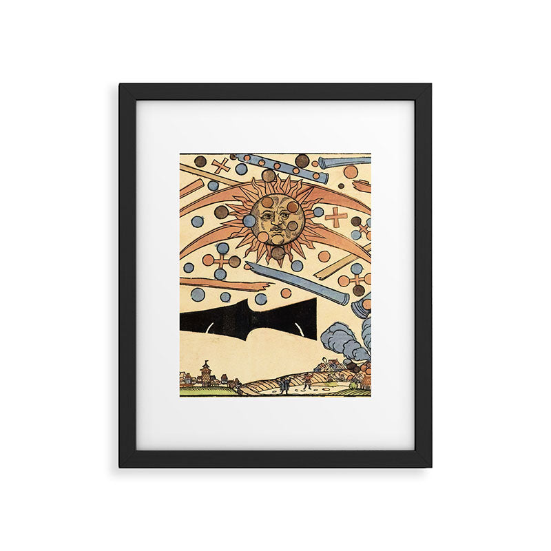 1561 Celestial Phenomenon over Nuremberg Framed Art Print