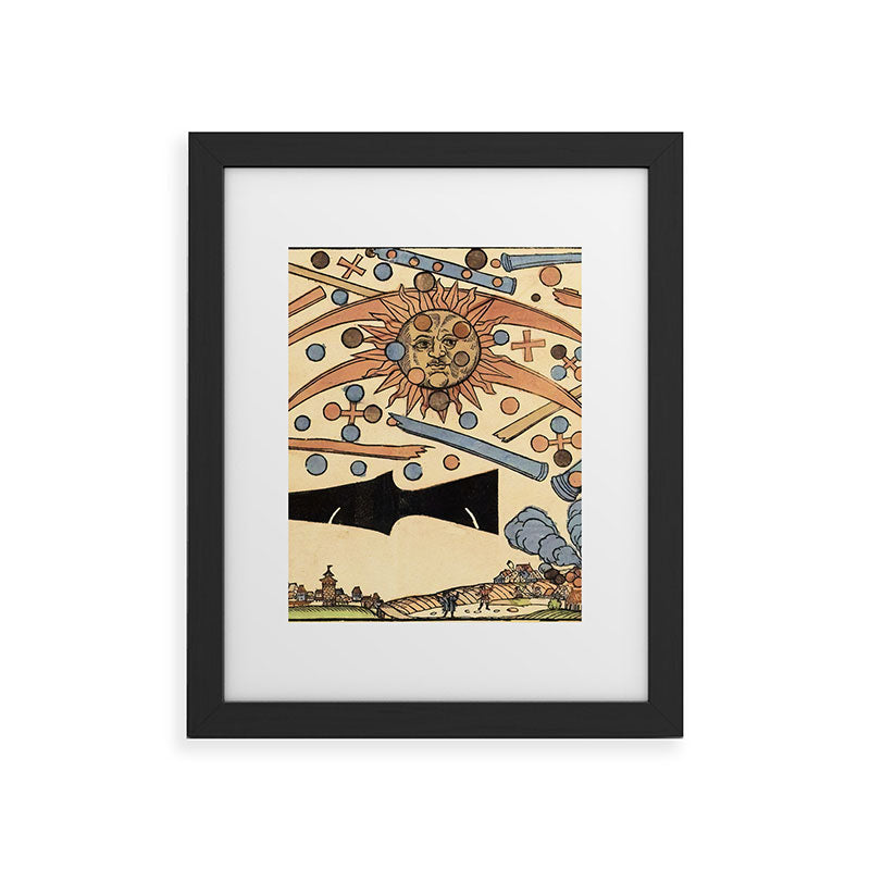 1561 Celestial Phenomenon over Nuremberg Framed Art Print