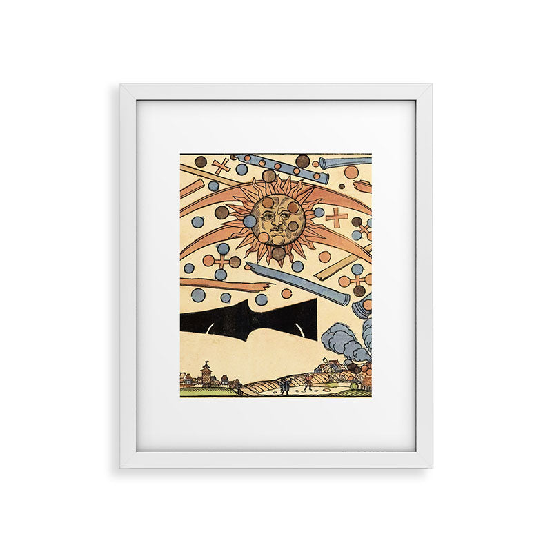 1561 Celestial Phenomenon over Nuremberg Framed Art Print