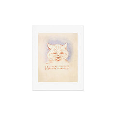 I Am Happy Because Every One Loves Me' Louis Wain Cat Art Print