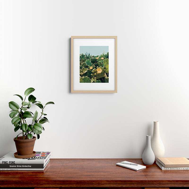 A Field of Prickly Pear Cactus Framed Art Print