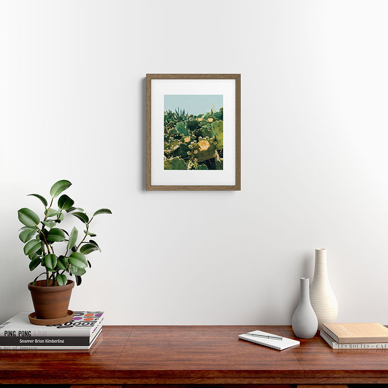 A Field of Prickly Pear Cactus Framed Art Print