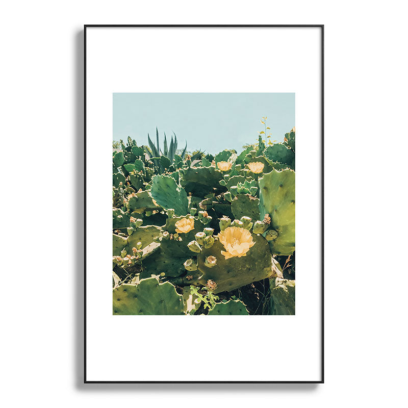 A Field of Prickly Pear Cactus Framed Art Print