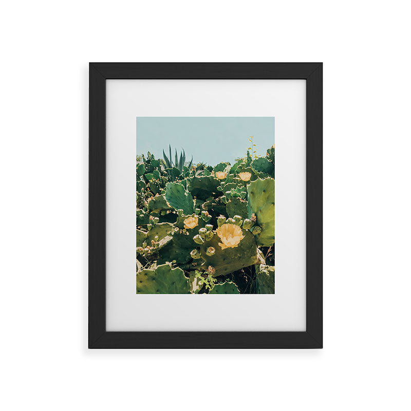 A Field of Prickly Pear Cactus Framed Art Print
