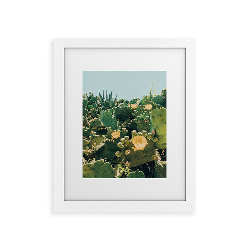 A Field of Prickly Pear Cactus Framed Art Print
