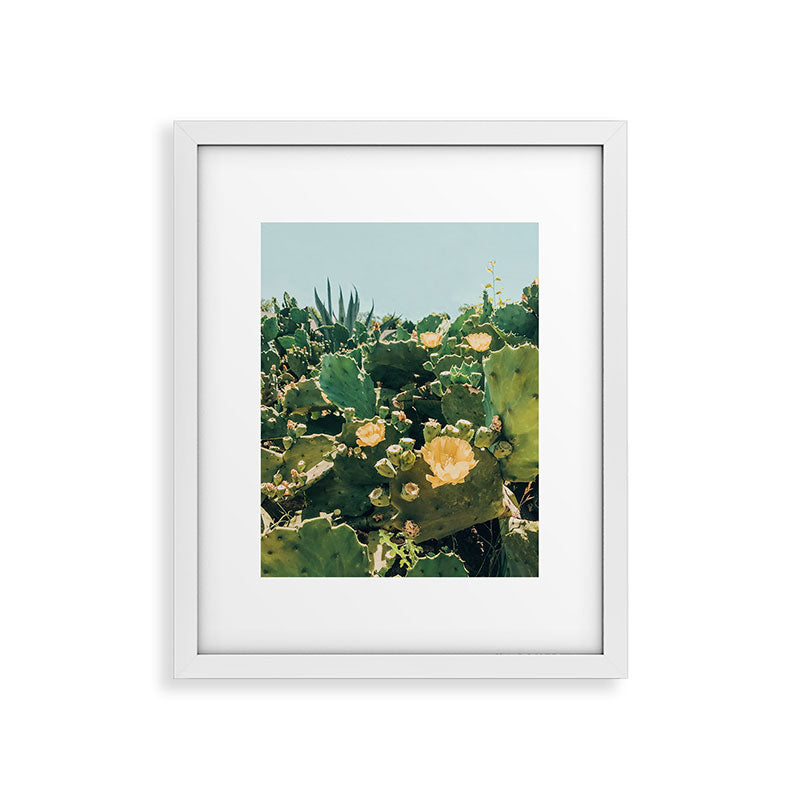 A Field of Prickly Pear Cactus Framed Art Print