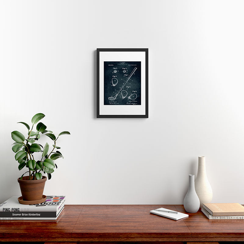 1909 - Golf Club patent art Framed Art Print