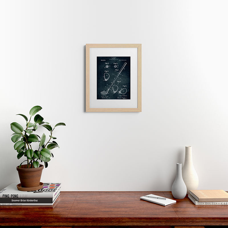 1909 - Golf Club patent art Framed Art Print