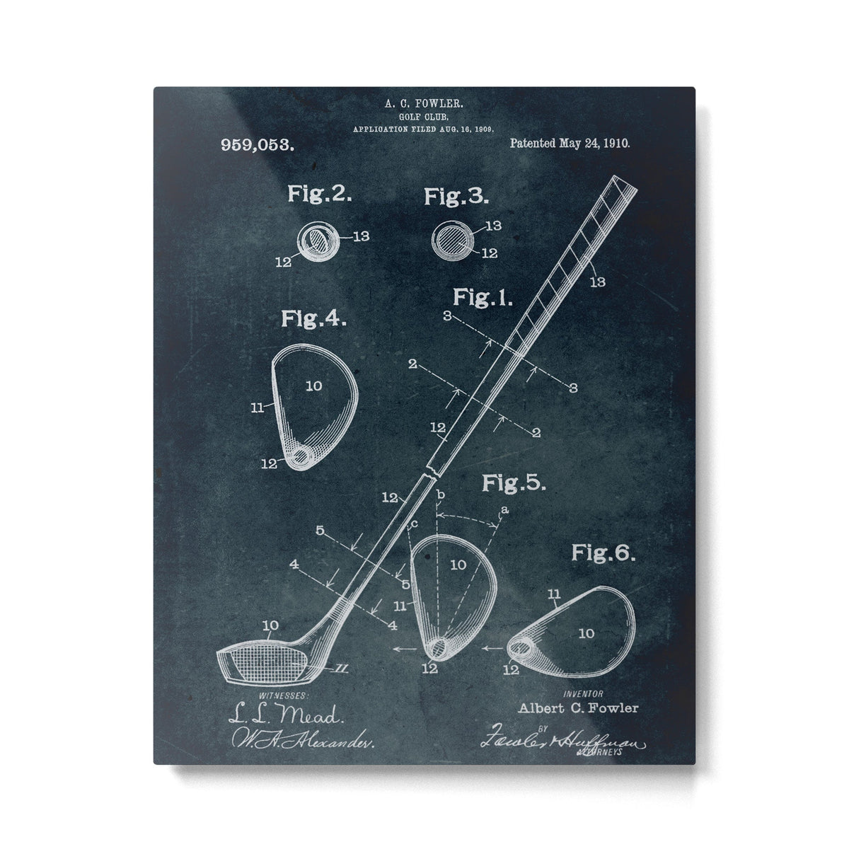 1909 - Golf Club patent art Metal Print