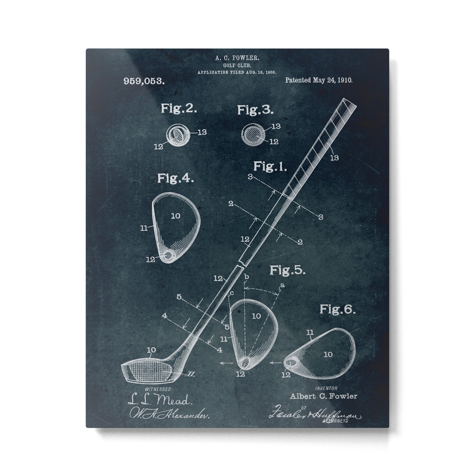 1909 - Golf Club patent art Metal Print